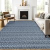 Modern Braided Printed Runner Rug – Stain-Resistant, Non-Slip Low Pile Carpet for Kitchen, Hallway, Entryway - 3 of 4