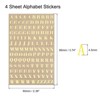 Unique Bargains 3D Mini Self-Adhesive A to Z Letter Resin Stickers 4 Sheets - 2 of 4