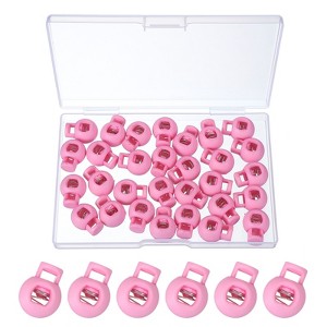 Unique Bargains Plastic Adjustable Draw String Clip Ends Spring-Loaded Buckle Round Cord Locks 30 Pcs - 1 of 3