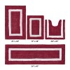 Hotel Bath Rug 100% Premium Cotton Tufted Weave Two Tone Reversible 4 Piece Bathroom Rug Set, Super Soft & Water Absorbent, Machine Washable Bathmat - 2 of 4