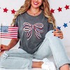 Simply Sage Market Patriotic Layered Bow Garment Dyed Tee - 3 of 4