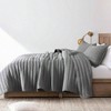 Dark Grey Queen Size Quilt Bedding Set, 3 Pieces, Lightweight Comforter Coverlet - 3 of 4