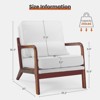 MAYEERTY Chair with Lumbar Pillow, Lounge Arm Chairs, Linen Fabric Comfy Reading Chair with Wood Frame for Living Room - 2 of 4