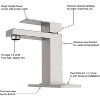 Single Handle Bathroom Faucets for 1 or 3 Hole,Bathroom Faucet Brushed Nickel Modern Waterfall Bathroom Sink Faucet - 4 of 4