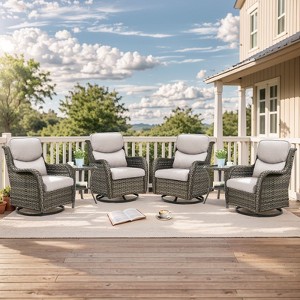 Gymojoy Outdoor Gliders Chairs Side Table with 5-Inch Thick Cushions - 1 of 4