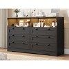 Dresser for Bedroom, Large Wooden Bedroom Dressers with Drawers, 55 Inch Wide Tv Dresser for Bedroom with Power Outlet and Led Lights - 2 of 4