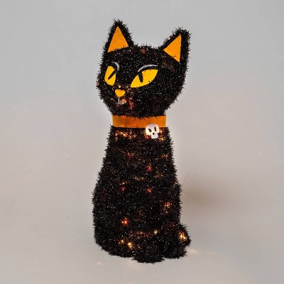 Moving Tinsel Cat Incandescent Halloween Novelty Sculpture Light - Hyde & EEK! Boutique™