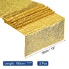 Unique Bargains Party Wedding Polyester Flexible Cutting Delicate Edges Sequin Table Runner 2 Pcs - 2 of 3