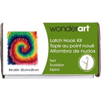 Wonderart Latch Hook Kit 8"X8"-Twirl