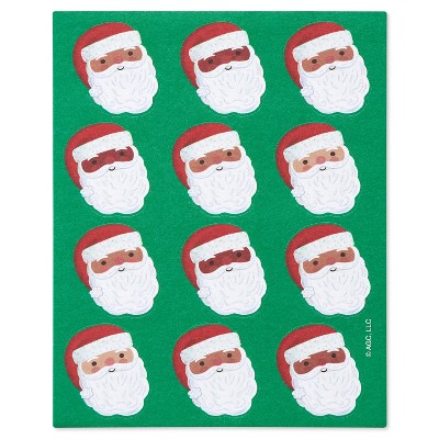 24ct Santa Faces Christmas Stickers : Target