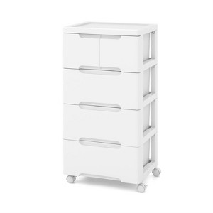 HDZNVF Rolling Storage Cabinet with Universal Wheels and 5 Drawers - 1 of 4