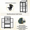 Wooden Storage Sheds,Greenhouses Near Me,Greenhouse With Wheels And Adjustable Shelves,Furniture Indoor,Outdoor Furniture -Maison Boucle - 4 of 4