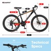 VASIP 26''Mountain Bike for Adults & Teens ,Shimano 21-Speed Gears & Mechanical Disc Brakes ,High-Carbon Steel Frame with Suspension,Black+Blue - 2 of 4