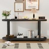 Modern Console Tables for Entryway with Streamlined Desktop and Bottom Shelf, Sleek Display Table for Study Room, Hallway or Entry Space-The Pop Home - 2 of 4