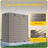 Dolonm 31GAL Light Brown Outdoor Plastic Trash Can - 16.1"W x 16.26"D x 33.86"H, Durable & Weather-Resistant for Patio/Garden - 3 of 4