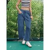 Clearlove Womens Baggy Wide Leg Pants Casual Trousers Lounge Pants Drawstring Barrel Sweatpants with Pockets - 4 of 4