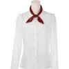 Elerevyo Women's Solid Satin Scarves Small Square Neck Scarf Neckerchief 19.7"x19.7" - 2 of 4
