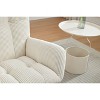 Okak Furry Rocking Accent Chair Living Room Chair with Footrest and Upholstered Comfy High Back Glider Chair Armchair for Bedroom Nursery, Beige - 4 of 4