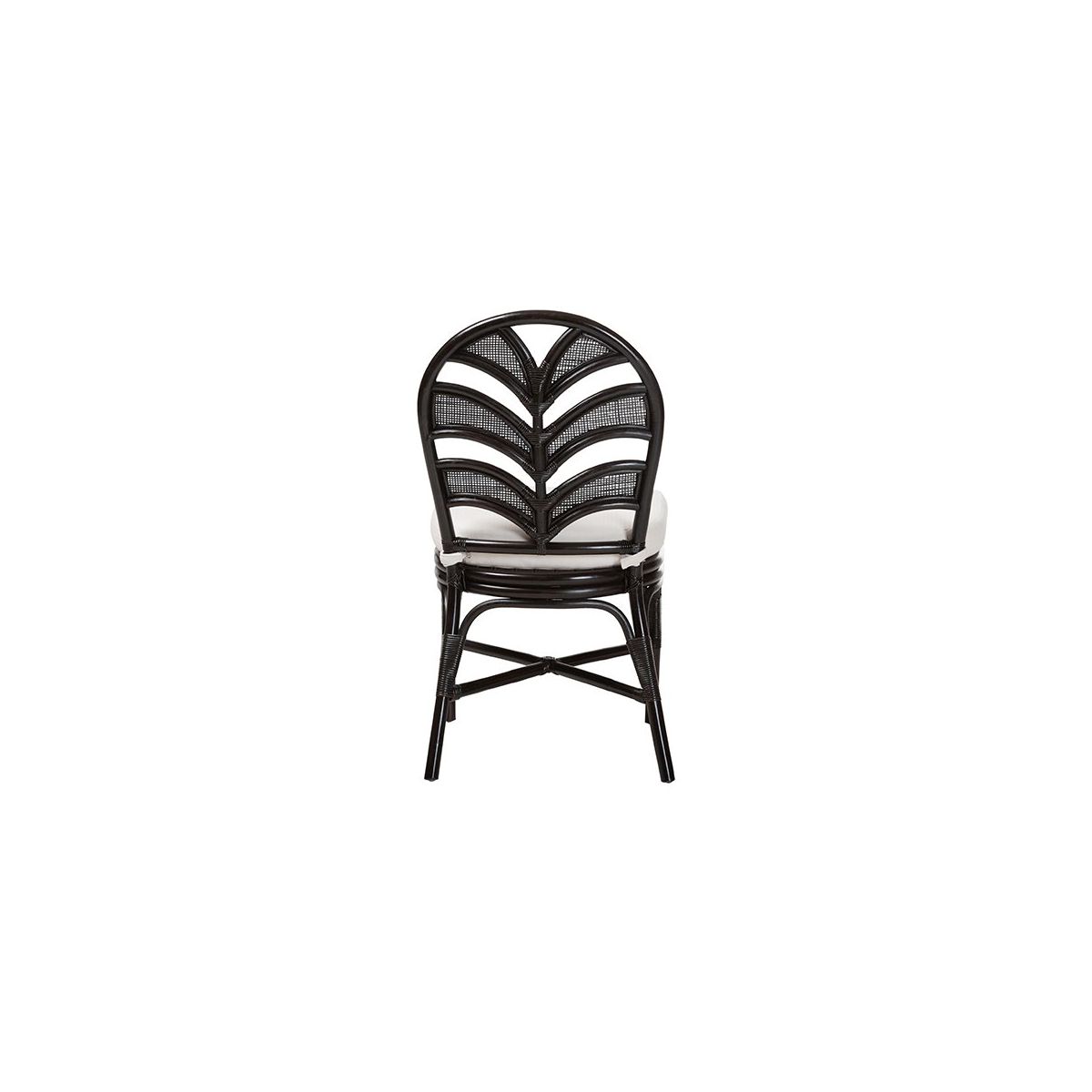 bali & pari,Niven Rattan Dining Chair with Banana Leaf Backrest and Cushion - thumbnail 4