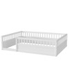 Okak Montessori Floor Bed Twin/Full Size,Pine Wood Toddler Bed with Safety Rails, Low Profile Kids Bed Frame for Nursery & Bedroom - 4 of 4