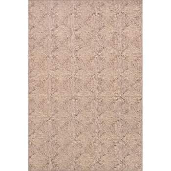 nuLOOM Joplin Casual Trellis Cotton Machine Washable Area Rug Brown