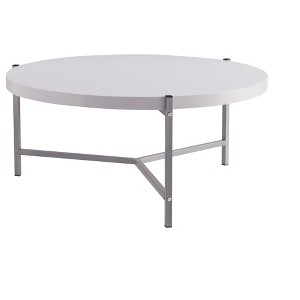 NicBex Modern 36.5" Round Coffee Table with Metal Cross Legs for Living Room and Bedroom - 1 of 4