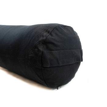 Yoga Direct Supportive Round Cotton Yoga Bolster - Black