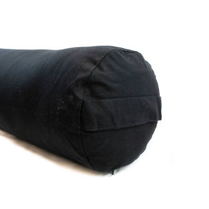 Yoga Direct Supportive Round Cotton Yoga Bolster - Black, 1 of 6