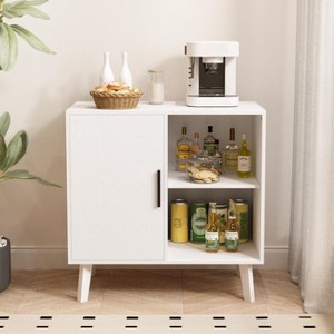 Storage Cabinet, Accent Cabinet with Solid Wood Feet - 1 of 4