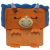 Happy Nappers: Adorable Storables -Dino Triceratops- Brown/Blue- 8” Ages 1+ - 3 of 4