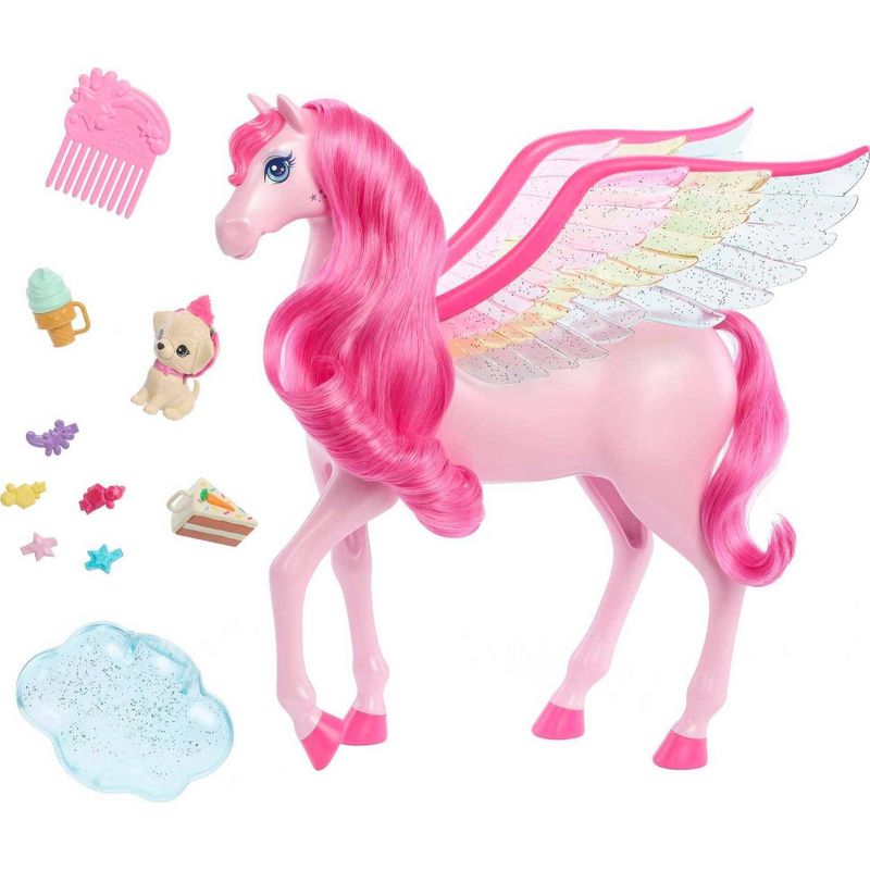 Barbie A Touch of Magic Pink Pegasus with Puppy, Lights and Sounds, 4 of 8