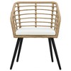 Garden Chair Set of 2 Oak PE rattan Medium Ergonomic vidaXL - 3 of 4