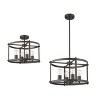Chloe Lighting Ironclad Farmhouse 4 Light Rubbed Bronze Convertible Ceiling Pendant 17.5" Wide - 4 of 4