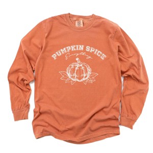 Simply Sage Market Pumpkin Spice Grunge Garment Dyed Long Sleeve - 1 of 4