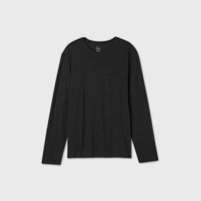 Black long sleeve cheap graphic tee