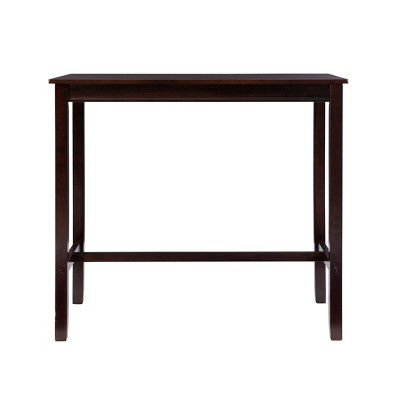 Walnut Brown 42" Wood Bar Height Pub Table