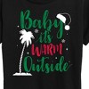 Women's - Instant Message - Baby Its Warm Outside Christmas Short Sleeve Graphic T-Shirt - image 2 of 4