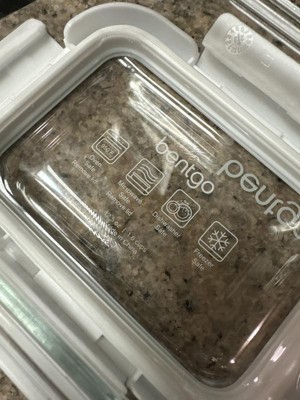 Bentgo Glass Leak-Proof Food Storage Set (4pc) - Pebble/Fog