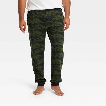 Men's Big & Tall Camo Print Knit Jogger Pajama Pants - Goodfellow & Co™ Fern Green 5XLT