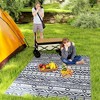 Reversible Outdoor Rug with Carry Bag, Waterproof Plastic Straw Mat for Patio, RV Camping, or Beach - 2 of 4
