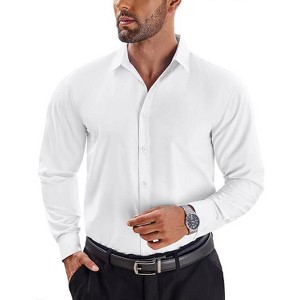 COOFANDY Men's Dress Shirts Long Sleeve Button Up Shirts Formal Business Shirt - 1 of 4