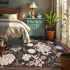 coucheta Multi-size Washable Soft Floral Area Rugs for Living Room, Non Slip Botanical Non Shedding Stain Resistant Carpet, for Bedroom, Dining Room - 4 of 4