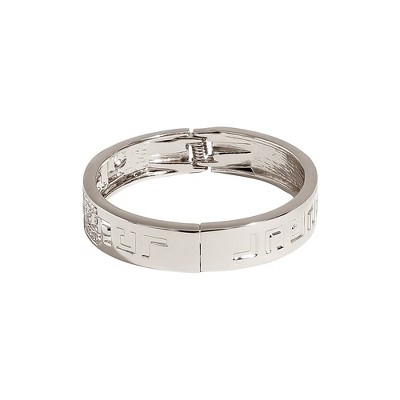 SOHI Women's Metallic Silver Minimal Band Bracelet
