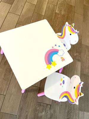 Unicorn table and chair hot sale