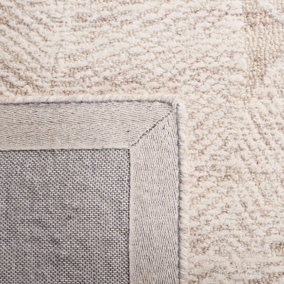 Elegance Hand-Tufted Beige/Ivory Wool Rectangular Area Rug