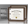 Americanflat 11x14 Walnut Diploma Frame - Displays 8.5x11 Diplomas with Mat or 11x14 Inch Without Mat - Shatter-Resistant Glass. (2 Pack) - 4 of 4