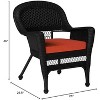 HomeStock  Wicker Chair with Cushion - Set of 2 - 3 of 4