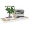 Aghana Digitals 2-Piece Floating Wall Shelves, 23.6x9.3x1.5 in, Oak & White Honeycomb MDF, Matte - 3 of 4