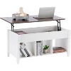 VINGLI Lift Top Coffee Table, White, with Hidden Compartment, Gas Lift Mesa De Centro para Sala Pop Up Coffee Table - 3 of 4