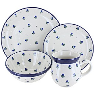 Blue Rose Polish Pottery Ceramika Artystyczna Dinnerware (16 PC) - 1 of 1
